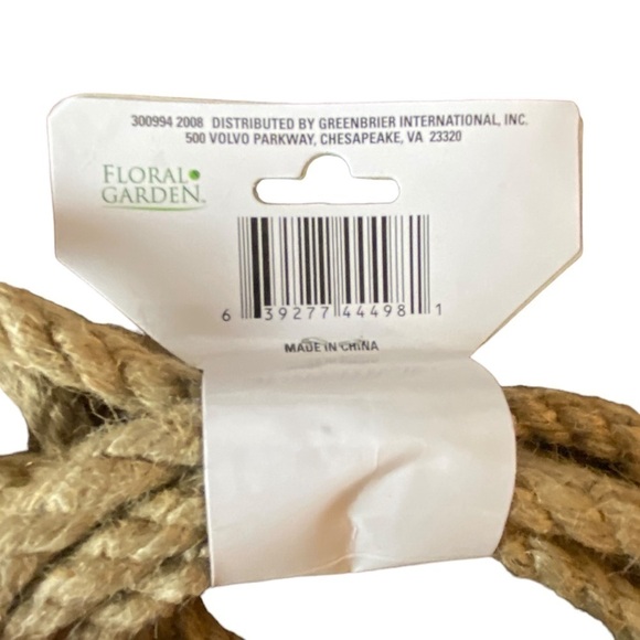 Floral Garden Nautical Jute Rope - 8Ft. New - Picture 3 of 6